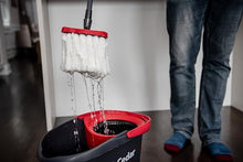 Load image into Gallery viewer, O-Cedar EasyWring Microfiber Spin Mop, Bucket Floor Cleaning System, Red, Gray, Standard
