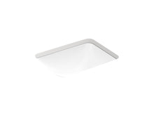 Load image into Gallery viewer, KOHLER 20000-0 Caxton Rectangle Undermount Bathroom Sink with Overflow Drain, 20-1/4&quot; W x 15-11/16&quot; D, White
