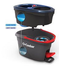 Load image into Gallery viewer, O-Cedar EasyWring RinseClean Microfiber Spin Mop &amp; Bucket Floor Cleaning System, Grey
