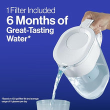 Load image into Gallery viewer, Brita Everyday Elite Water Filter Pitcher with SmartLight Filter Change Indicator, BPA-Free, Reduces 99% of Lead, Lasts Six Months, Includes 1 Filter, Large - 10-Cup, White
