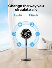 Load image into Gallery viewer, Dreo Fan For Bedroom, 100ft Standing Fan for Home, 120°+105° Smart Oscillating Pedestal Fans with Wi-Fi/Voice Control, DC Motor, 43&#39;&#39; Quiet Fan, 6 Modes, 8 Speeds, Adjustable Height, PolyFan 513S
