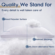 Load image into Gallery viewer, viewstar Pillows Queen Size Set of 2, Bed Pillows for Sleeping, Queen Pillows 2 Pack for Back, Stomach or Side Sleepers, Fluffy Pillows for Bed with Down Alternative, Machine Washable, 20&quot; x 30&quot;
