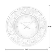 Load image into Gallery viewer, FirsTime &amp; Co. Arabesque Mosaic Wall Clock, White, 10.25 x 2 x 10.25, (00242)
