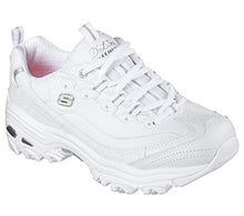 Load image into Gallery viewer, Skechers Sport womens D&#39;LITES FRESH START Memory Foam Lace-up Sneaker,White Silver,6.5 M US
