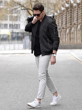Load image into Gallery viewer, TACVASEN Mens Black Jacket Lightweight Men&#39;s Bomber Jackets Lightweight Windbreaker Spring Fall Men&#39;s Casual Jacket Outdoor Windbreaker Men&#39;s Jacket
