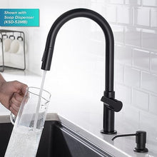 Load image into Gallery viewer, KRAUS Oletto Single Handle Pull Down Kitchen Faucet in Matte Black, KPF-2820MB
