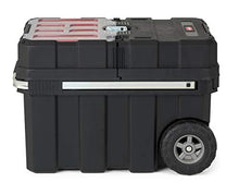 Load image into Gallery viewer, Keter Masterloader Resin Rolling Tool Box with Locking System and Removable Bins – Perfect Organization and Storage Chest for Power Drill, Tape Measure, and Screwdriver Set, Black
