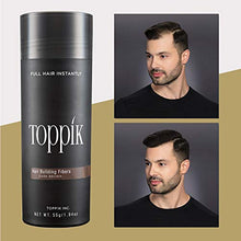 Load image into Gallery viewer, Toppik Hair Building Fibers, Dark Brown, 55g | Fill In Fine or Thinning Hair | Instantly Thicker, Fuller Looking Hair | 9 Shades for Men &amp; Women
