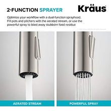 Load image into Gallery viewer, KRAUS Oletto Single Handle Pull Down Kitchen Faucet in Matte Black, KPF-2820MB
