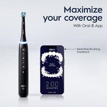 Load image into Gallery viewer, Oral-B iO Series 5 Rechargeable Electric Toothbrush with Visible Pressure Sensor to Protect Gums, 2 Minute Timer, 5 Cleaning Settings, 1 Replacement Toothbrush Heads, and Travel Case, Black
