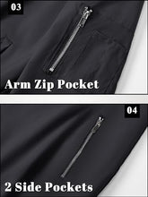 Load image into Gallery viewer, TACVASEN Mens Black Jacket Lightweight Men&#39;s Bomber Jackets Lightweight Windbreaker Spring Fall Men&#39;s Casual Jacket Outdoor Windbreaker Men&#39;s Jacket
