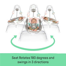Load image into Gallery viewer, Ingenuity InLighten 5-Speed Baby Swing - Swivel Infant Seat, 5 Point Safety Harness, Nature Sounds, Lights - Nally Owl
