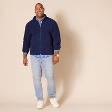 Load image into Gallery viewer, Amazon Essentials Men&#39;s Full-Zip Fleece Jacket (Available in Big &amp; Tall), Navy, X-Large
