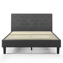 Load image into Gallery viewer, ZINUS Shalini Upholstered Platform Bed Frame, Mattress Foundation, Wood Slat Support, No Box Spring Needed, Easy Assembly, Dark Grey, Queen

