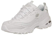 Load image into Gallery viewer, Skechers Sport womens D&#39;LITES FRESH START Memory Foam Lace-up Sneaker,White Silver,6.5 M US

