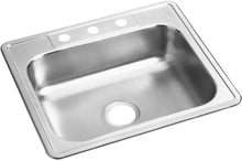 Load image into Gallery viewer, Elkay Dayton D125223 Single Bowl Drop-in Stainless Steel Sink, Satin, 25 x 22
