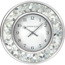 Load image into Gallery viewer, FirsTime &amp; Co. Arabesque Mosaic Wall Clock, White, 10.25 x 2 x 10.25, (00242)
