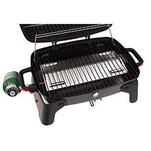 Load image into Gallery viewer, Megamaster 820-0065C 1 Burner Portable Gas Grill for Camping, Outdoor Cooking , Outdoor Kitchen, Patio, Garden, Barbecue with Two Foldable legs, Red + Black
