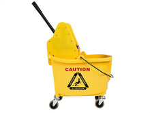 Load image into Gallery viewer, Amazon Basics Rectangular Mop Bucket and Down Press Wringer Combo, 35-Quart, Yellow (Previously AmazonCommercial brand)
