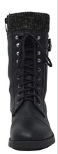 Load image into Gallery viewer, DREAM PAIRS Women&#39;s Amazon Black Mid Calf Combat Riding Boots Size 8.5 M US
