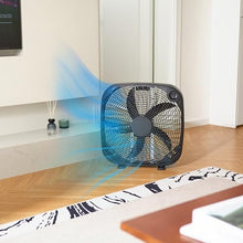 Load image into Gallery viewer, Amazon Basics 20-Inch Box fan, 3 Speeds, 5 Blades, Lightweight Design, Black, 67 Watts, 6.8&quot;D x 20.86&quot;W x 21.33&quot;H
