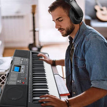 Load image into Gallery viewer, MUSTAR Piano Keyboard, MEKS-500 61 Key Learning Keyboard Piano with Lighted Up Keys, Electric Piano Keyboard for Beginners, Stand, Sustain Pedal, Headphones/Microphone, USB Midi, Built-in Speakers
