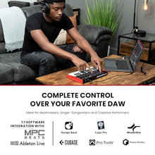 Load image into Gallery viewer, AKAI Professional MPK Mini MK3 - 25 Key USB MIDI Keyboard Controller With 8 Backlit Drum Pads, 8 Knobs and Music Production Software Included
