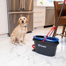 Load image into Gallery viewer, O-Cedar EasyWring RinseClean Microfiber Spin Mop &amp; Bucket Floor Cleaning System, Grey
