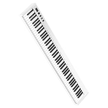 Load image into Gallery viewer, NikoMaku Piano Keyboard 88 Keys Semi-weighted Compact Portable Digital Piano Set for Beginners with Stand, Carrying Case, Sustain Pedal, Headphones, SWAN-S White
