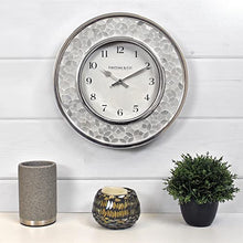 Load image into Gallery viewer, FirsTime &amp; Co. Arabesque Mosaic Wall Clock, White, 10.25 x 2 x 10.25, (00242)
