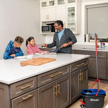 Load image into Gallery viewer, O-Cedar EasyWring RinseClean Microfiber Spin Mop &amp; Bucket Floor Cleaning System, Grey
