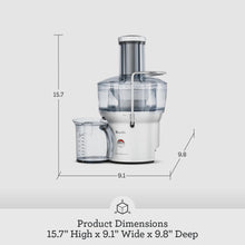 Load image into Gallery viewer, Breville the Juice Fountain Compact Juicer, 10&quot; x 10.5&quot; x 16&quot;, Silver
