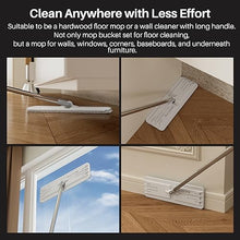 Load image into Gallery viewer, JOYMOOP Mop and Bucket with Wringer Set, White Flat Squeeze Mop Bucket Set for Floor Cleaning, Wet Dry Mop for Wall Cleaner with Long Handle, Hardwood Floor Mop with 4 Microfiber Cloths
