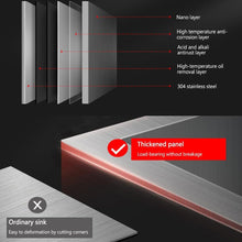 Load image into Gallery viewer, ARTLINE Black Kitchen Sink, Stainless Steel Single Bowl Sink, Drop In/Topmount Workstation Sink with Sliding Accessories, Farmhouse Workstation Sink with Multiple Accessories (19.7 x 17.7in)
