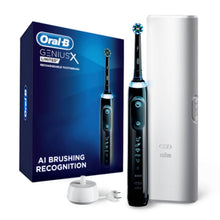 Load image into Gallery viewer, Oral-B Genius X Limited Rechargeable Electric Toothbrush with 1 Replacement Brush Head, Travel Case, Midnight Black
