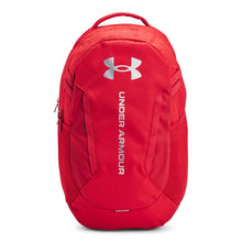 Load image into Gallery viewer, Under Armour Unisex-Adult Hustle 6.0 Backpack, (600) Red/Red/Metallic Silver, One Size Fits Most
