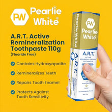 Load image into Gallery viewer, Pearlie White Active Remineralization Fluoride Free Toothpaste | 3.8oz/110gm | Remineralizing Toothpaste for Tooth Enamel Repair | Helps Remove Stains | Contains Hydroxyapatite and Xylitol | Pack of 6
