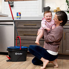 Load image into Gallery viewer, O-Cedar EasyWring RinseClean Microfiber Spin Mop &amp; Bucket Floor Cleaning System, Grey
