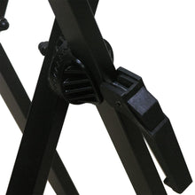 Load image into Gallery viewer, RockJam Xfinity Heavy-Duty, Double-X, Pre-Assembled, Infinitely Adjustable Piano Keyboard Stand with Locking Straps, Black
