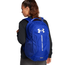 Load image into Gallery viewer, Under Armour Unisex-Adult Hustle 6.0 Backpack, (401) Royal/Royal/Metallic Silver, One Size Fits Most
