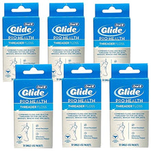 Load image into Gallery viewer, Glide Threader Floss, 30-Count Boxes of Single-Use Packets (Pack of 6)
