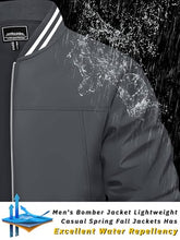 Load image into Gallery viewer, TACVASEN Varsity Jacket For Men Jackets For Men Lightweight Bomber Jackets For Men Big And Tall Light Windbreaker Jackets Light Windproof Jacket
