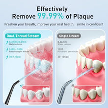 Load image into Gallery viewer, COSLUS Water Dental Flosser Teeth Pick: Portable Cordless Oral Irrigator 300ML Rechargeable Travel Irrigation Cleaner IPX7 Waterproof Electric Waterflosser Flossing Machine for Teeth Cleaning F5020E

