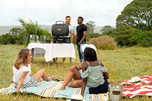 Load image into Gallery viewer, Megamaster 820-0065C 1 Burner Portable Gas Grill for Camping, Outdoor Cooking , Outdoor Kitchen, Patio, Garden, Barbecue with Two Foldable legs, Red + Black
