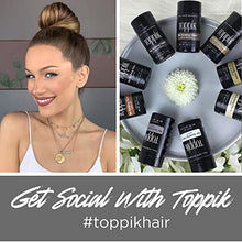 Load image into Gallery viewer, Toppik Hair Building Fibers, Dark Brown, 55g | Fill In Fine or Thinning Hair | Instantly Thicker, Fuller Looking Hair | 9 Shades for Men &amp; Women
