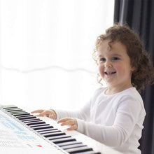 Load image into Gallery viewer, Vangoa VGK611 Piano Keyboard for Beginner, 61 Keys Electric Keyboard Piano Portable Music Keyboard with Mini Lighted Keys, Electronic Piano for Kids Boy Girl, White
