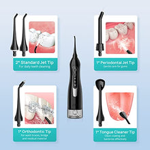 Load image into Gallery viewer, COSLUS Water Dental Flosser Teeth Pick: Portable Cordless Oral Irrigator 300ML Rechargeable Travel Irrigation Cleaner IPX7 Waterproof Electric Waterflosser Flossing Machine for Teeth Cleaning F5020E
