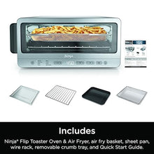 Load image into Gallery viewer, Ninja Flip Toaster Oven&amp;Air Fryer, 8-in-1 Functionality, Flip Up&amp;Away Capability for Storage Space, LargeCapacity, Air Fry Basket, SheetPan, Wire Rack&amp;Removable Crumb Tray, Stainless,1800 watts, SP151
