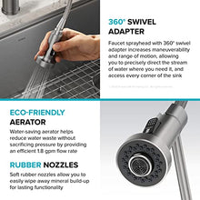 Load image into Gallery viewer, KRAUS Bolden Commercial Style 2-Function Single Handle Pull Down Kitchen Faucet in Spot-Free Brushed Brass, KPF-1610BB
