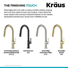 Load image into Gallery viewer, KRAUS Oletto Single Handle Pull Down Kitchen Faucet in Matte Black, KPF-2820MB
